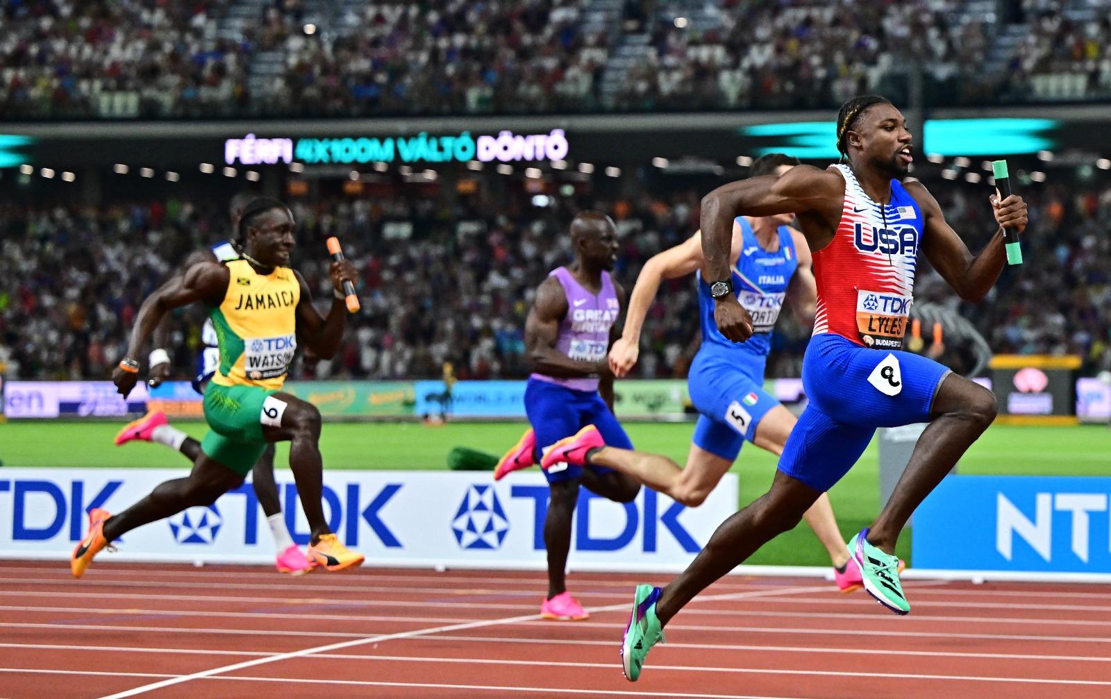 利里斯(Noah Lyles)在剛過去世界錦標賽贏得男子100米金牌(9.83秒)