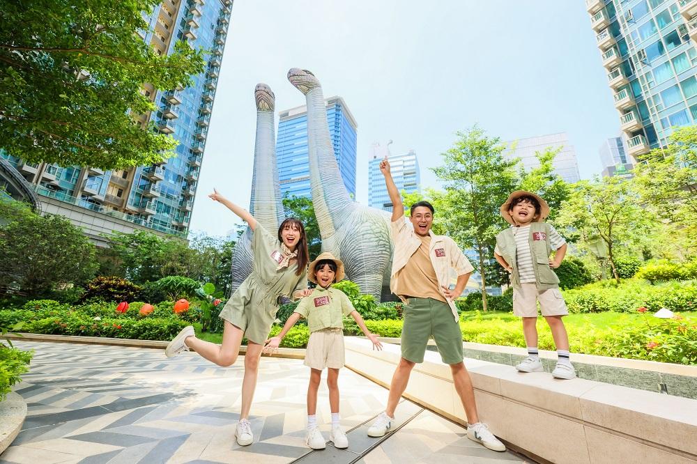 暑假好去處│兩條8米高的長頸龍亦會在L3花園平台震撼登場。