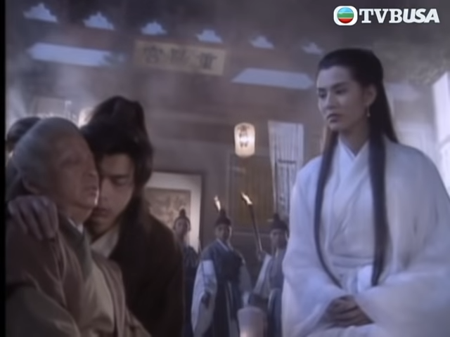 李若彤1995年與古天樂合作拍攝TVB劇集《神鵰俠侶》。(mytvsuper Youube截圖)