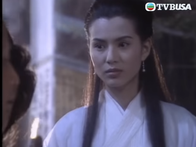 李若彤1995年與古天樂合作拍攝TVB劇集《神鵰俠侶》。(mytvsuper Youube截圖)