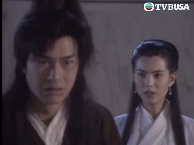 李若彤1995年與古天樂合作拍攝TVB劇集《神鵰俠侶》。(mytvsuper Youube截圖)