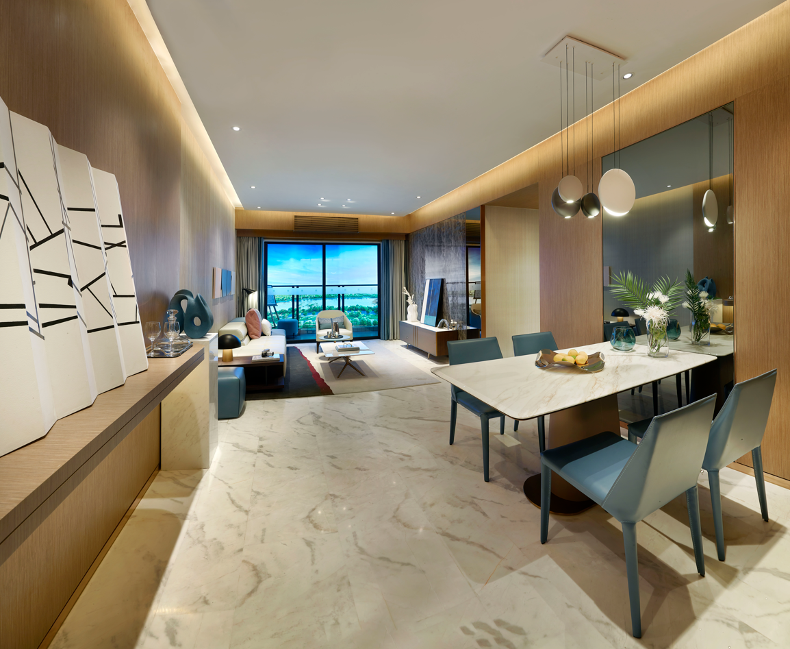 嘉譽灣面積1,055方呎三房戶之示範單位。