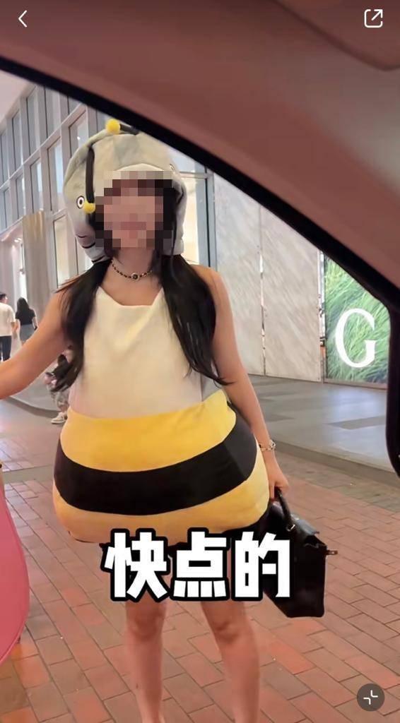 一身蜜蜂裝。(圖片來源:小紅書)