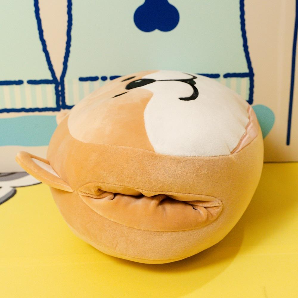 其他精品--微笑柴犬毛絨暖手抱枕