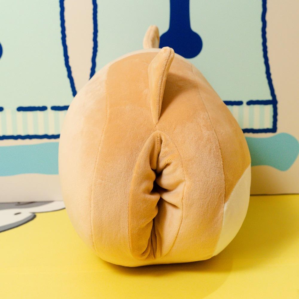 其他精品--微笑柴犬毛絨暖手抱枕