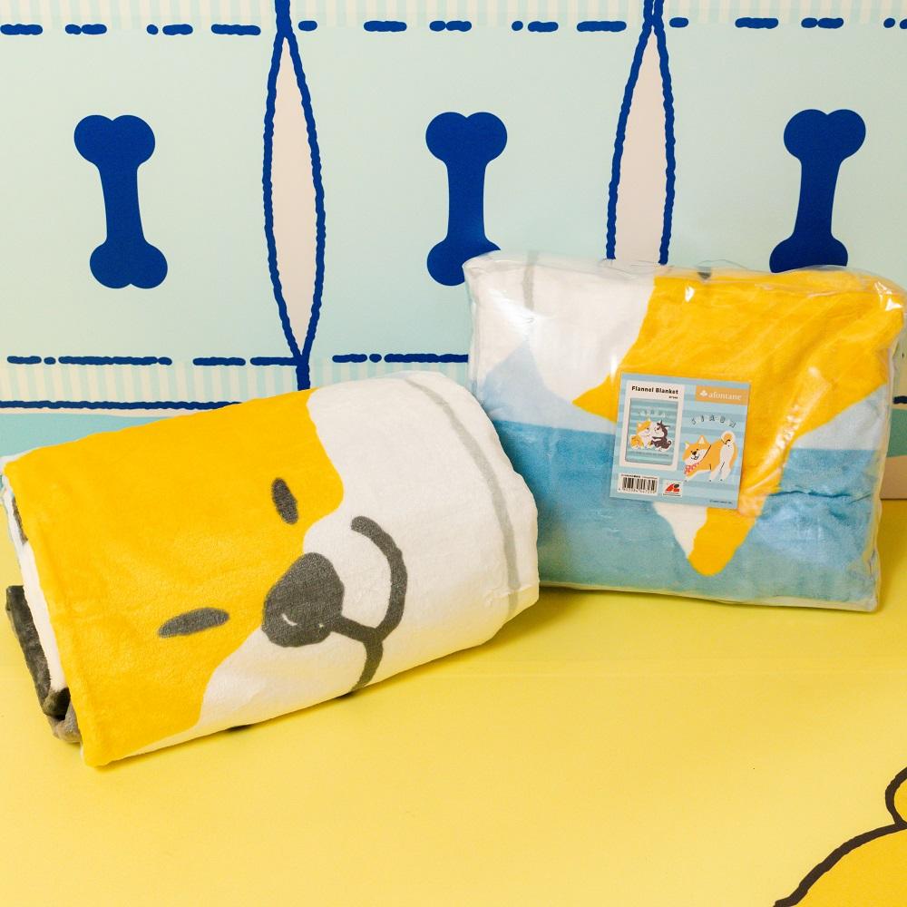 其他精品--微笑柴犬法蘭絨毯