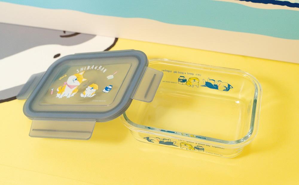 其他精品--微笑柴犬640毫升玻璃保鮮盒