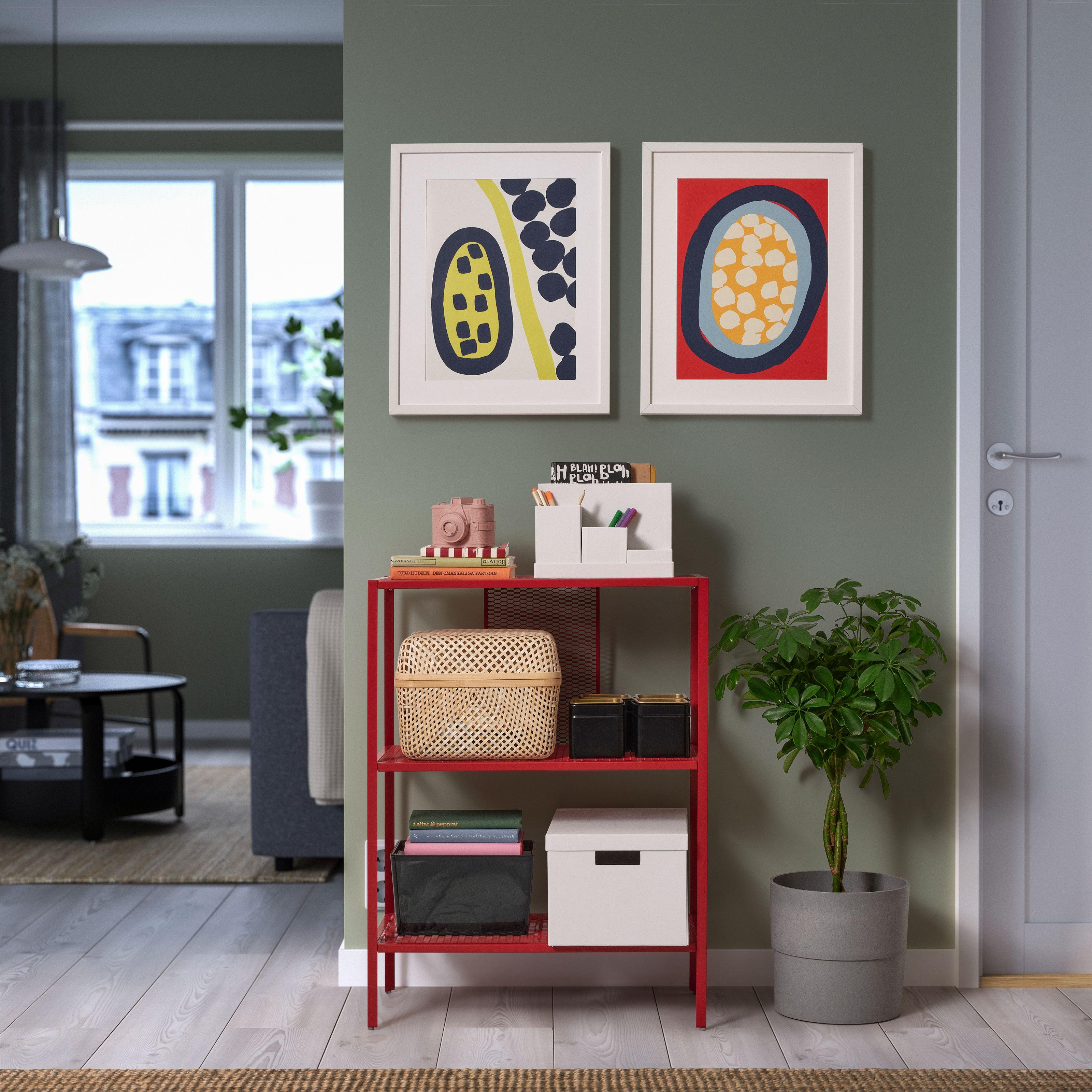 BAGGEBO 層架組合, 紅色, 60x30x80 厘米 HKD/MOP $149.9