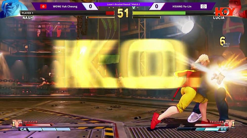 向玉麟首場直落兩局擊敗黃育祥。(直播截圖)