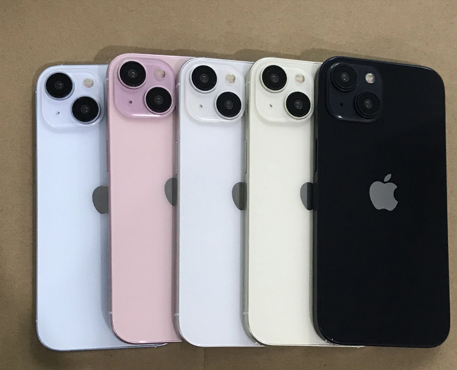 iPhone 15|網上流傳iPhone 15配色示範圖。(互聯網)