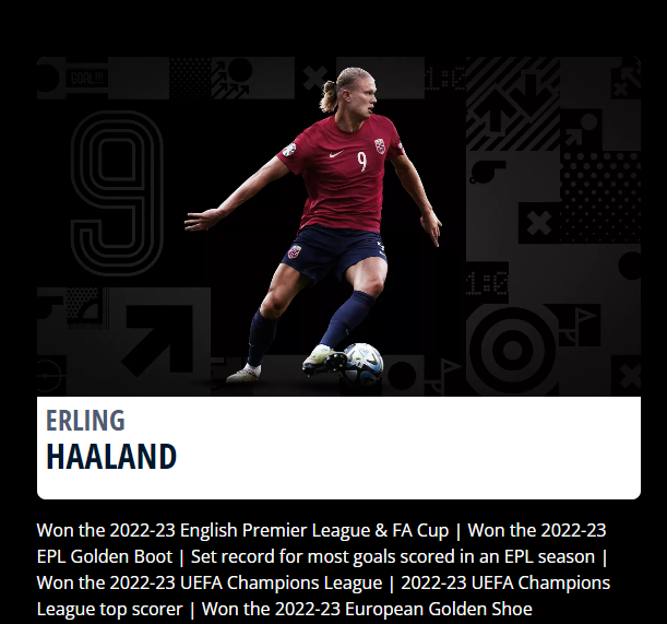 FIFA世界足球先生候選名單|艾寧夏蘭特(挪威、曼城)