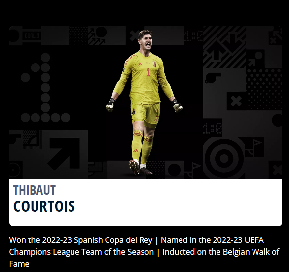 FIFA年度最佳門將候選名單|泰拔高圖爾斯(比利時、皇家馬德里)