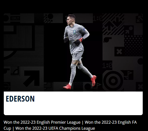 FIFA年度最佳門將候選名單|艾達臣摩拉斯(巴西、曼城)