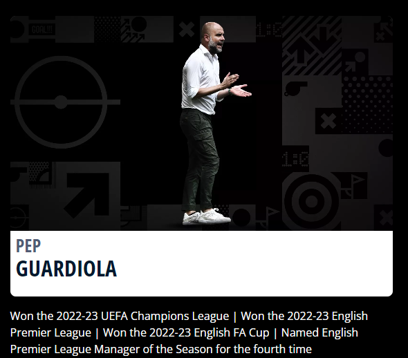 FIFA年度最佳教練候選名單|哥迪奧拿(曼城)