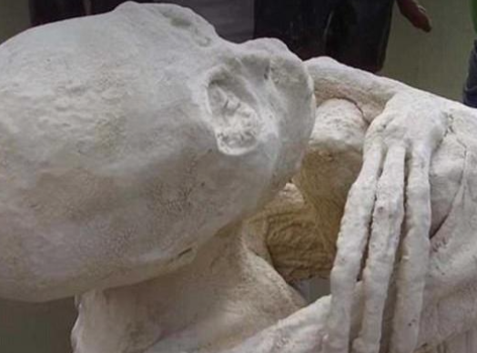 外星人遺骸|記者兼UFO研究員莫桑2018年亦曾公開聲稱來自秘魯的「外星人遺骸」,但跟今次公開的並不相同。(資料圖片)