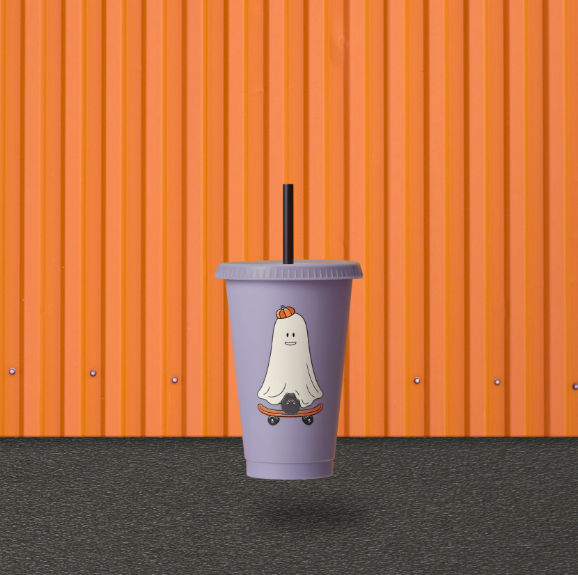 20oz 小鬼幽靈變色可重用凍杯(夜光) HK$60 / MOP$70