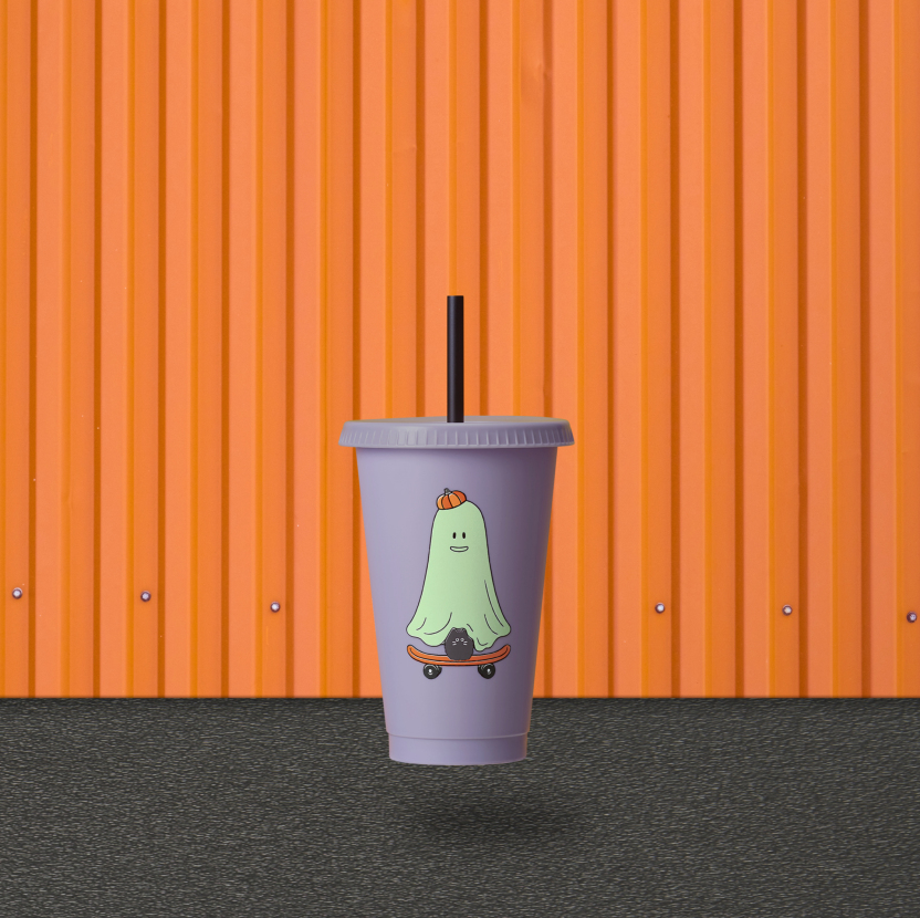 20oz 小鬼幽靈變色可重用凍杯(夜光) HK$60 / MOP$70