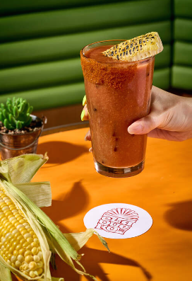 Corn Sangrita(HK$88),迷你粟米汁混合番茄汁、啤酒及自家製粟米糖漿