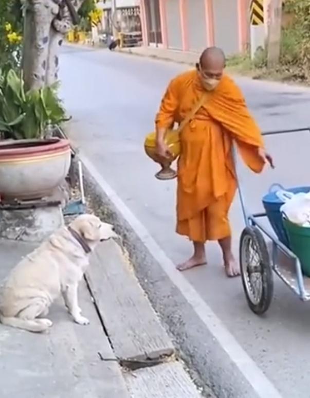 正當以為僧人要起行的時候。(微博)