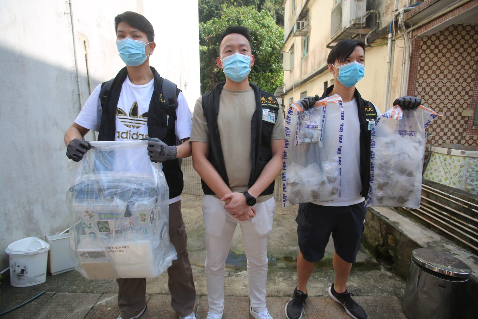 成奎安兒子被捕,警西貢南圍檢約1公斤大麻。