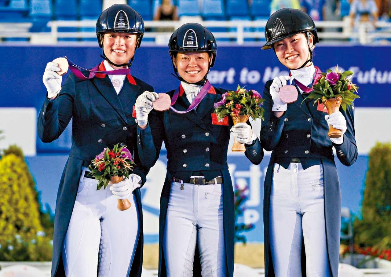 杭州亞運 馬術盛裝舞步奪團體賽銅牌