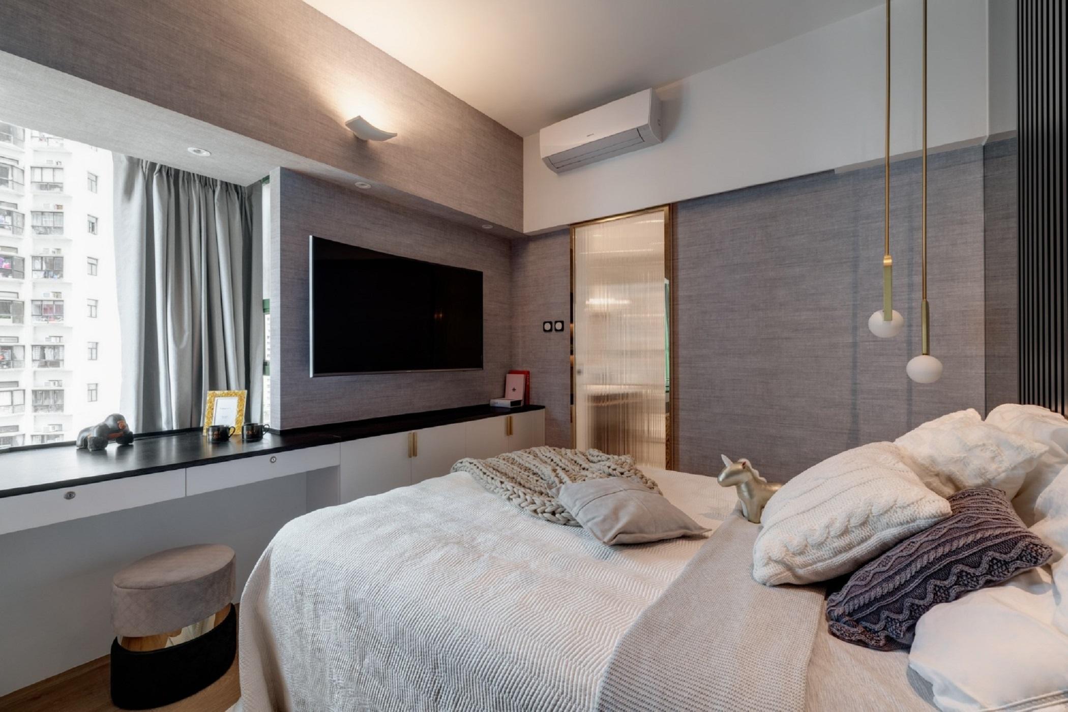 主人套房可三邊下床,可見空間闊落。