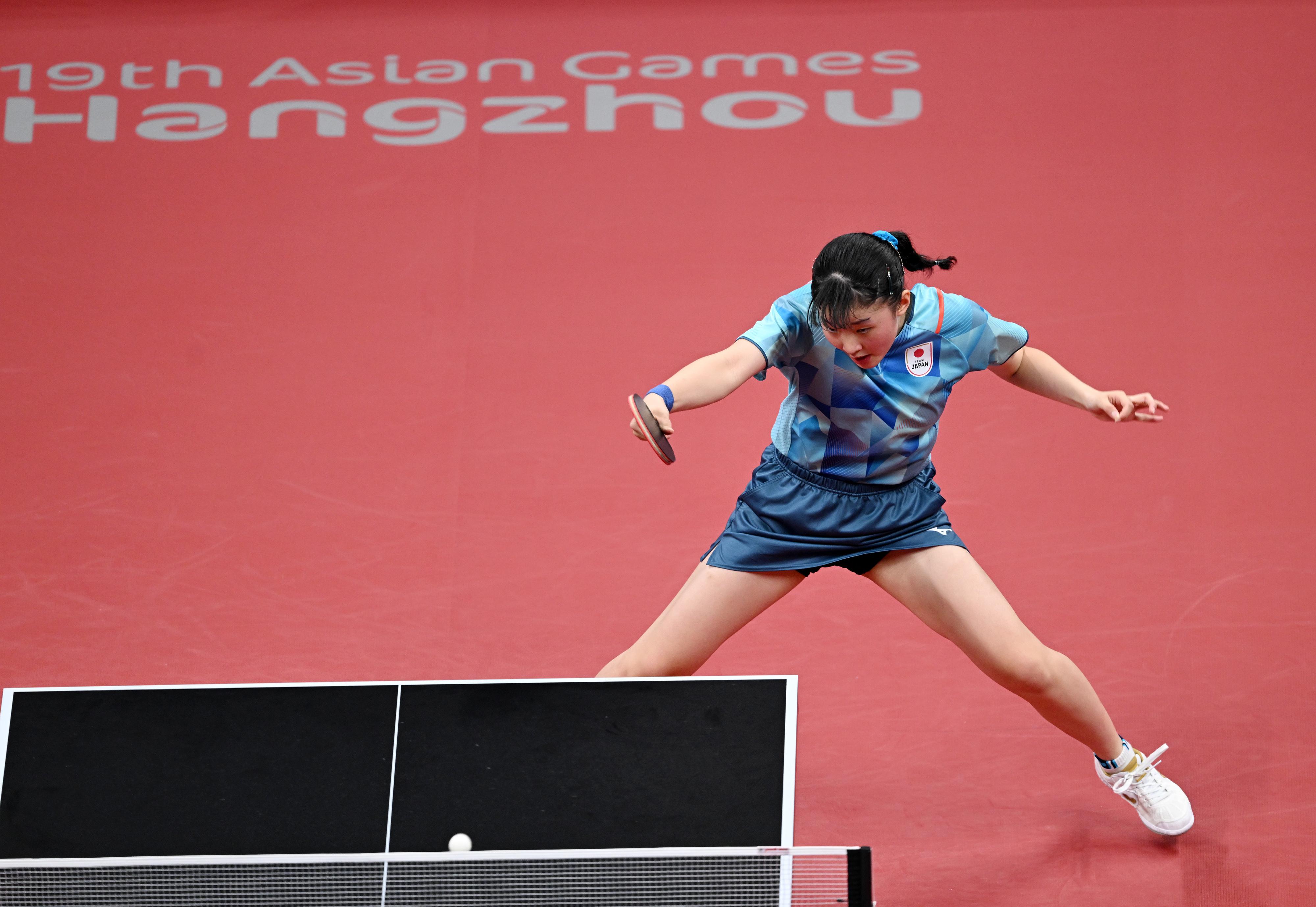 15歲日本新星張本美和。(圖/新華社)