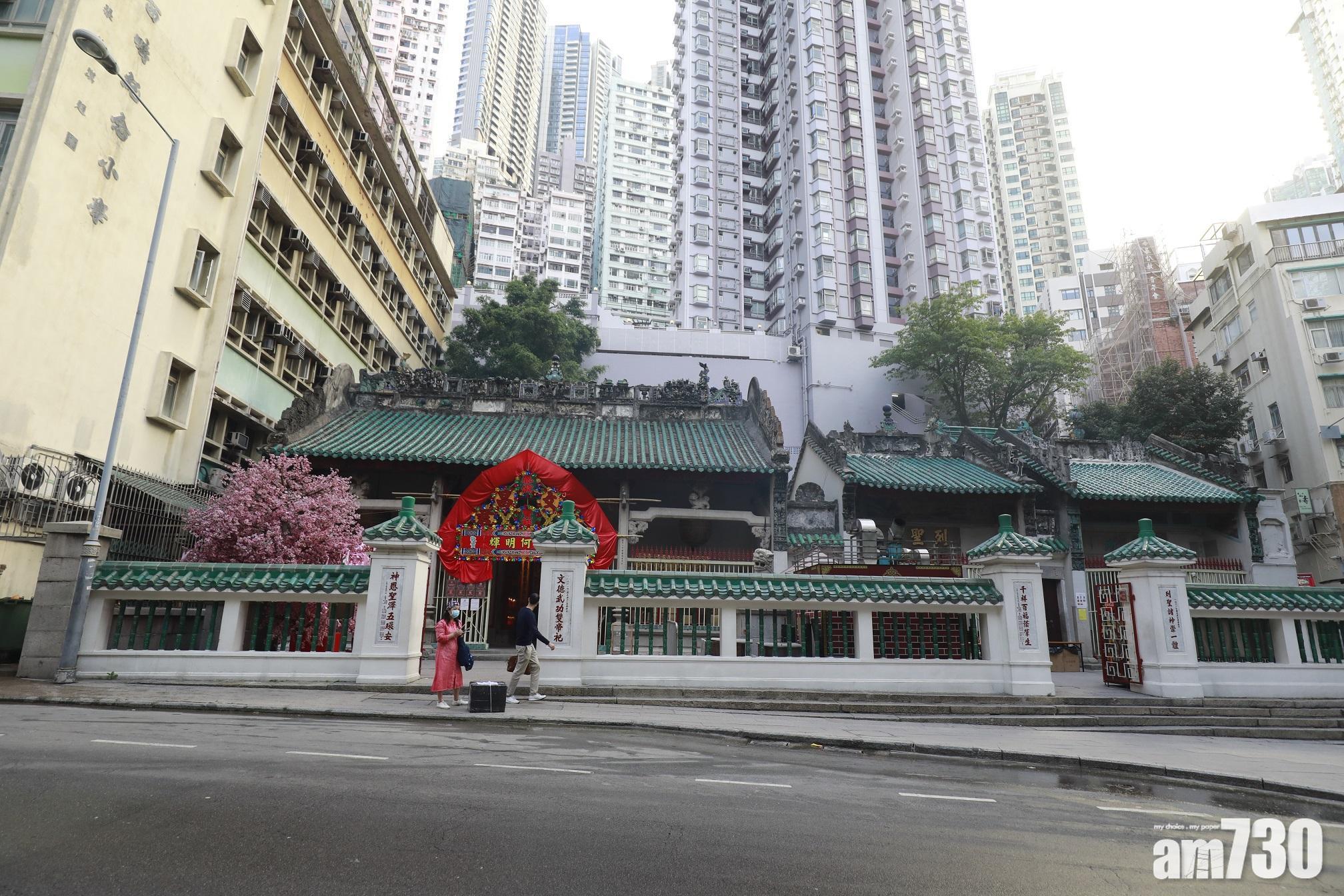 上環外籍女子墮樓,倒卧文武廟亡。(資料圖片)