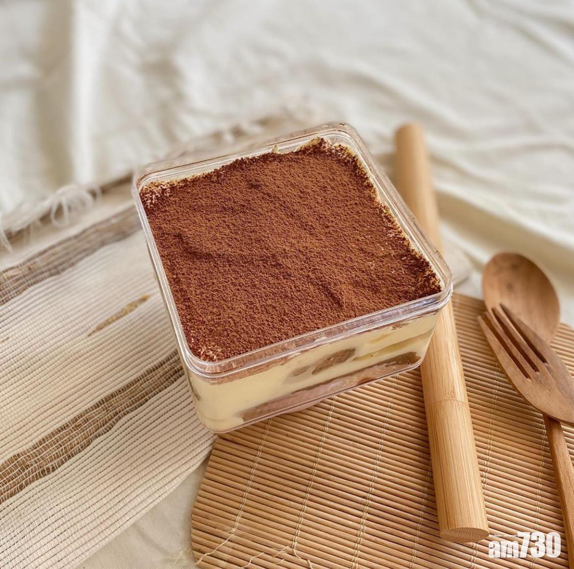 甜品食譜|建議選用不太大的保鮮盒作為燕麥Tiramisu容器。(instagram@treatsforyou.id)