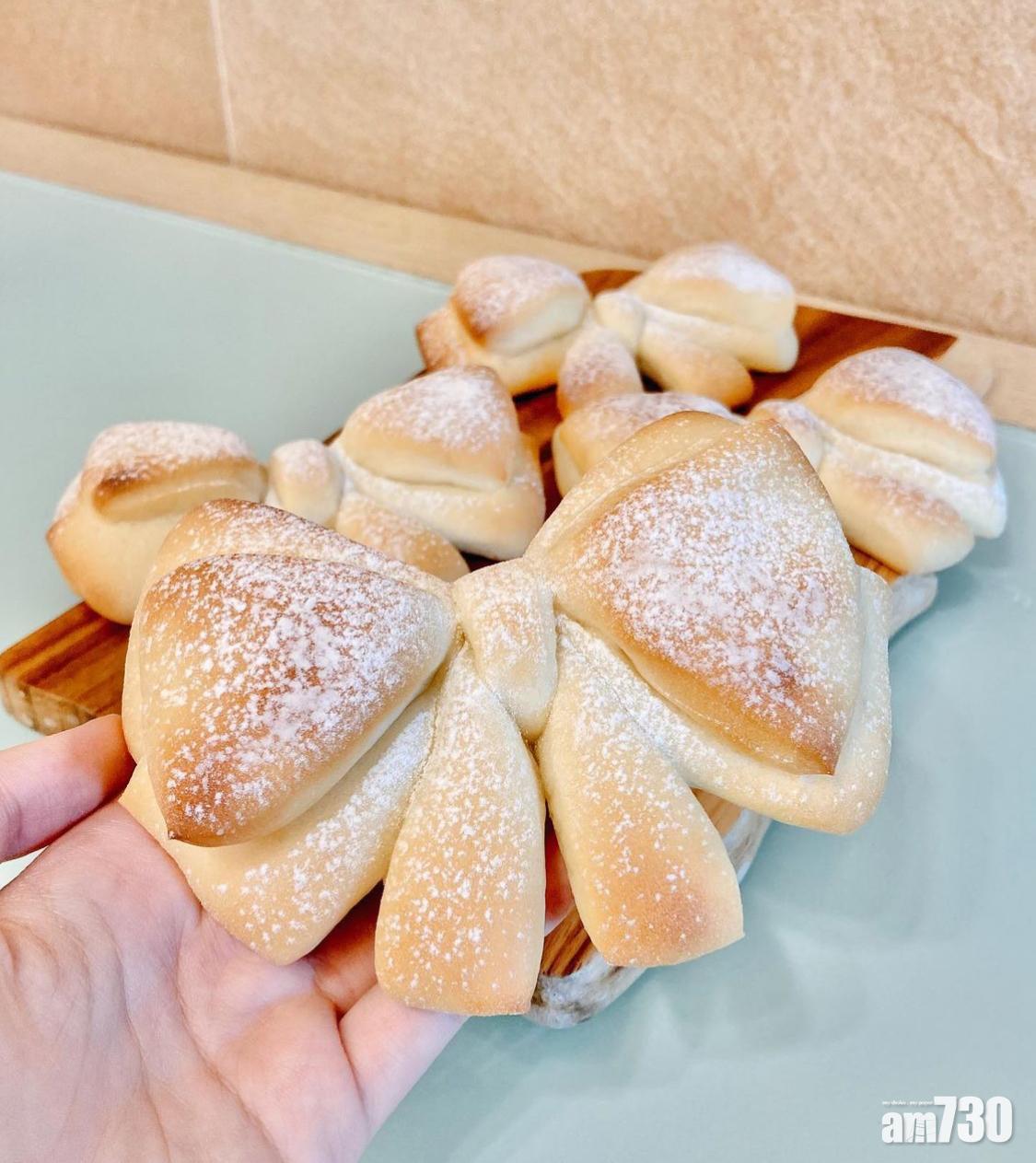 麵包食譜2:蝴蝶結麵包十分可愛。(Instagram@baking_diaryyy)