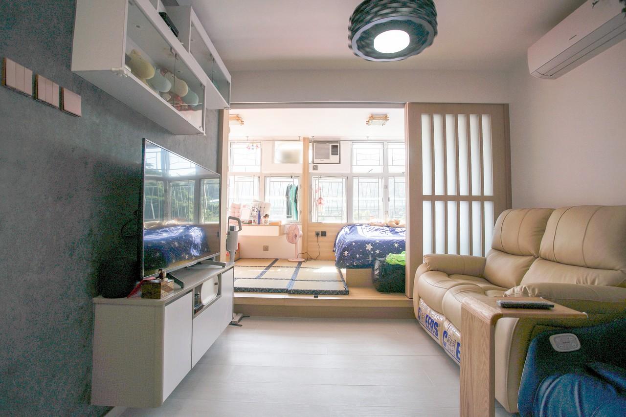 「貼地」的傢俬能讓細小的空間變得寬敞