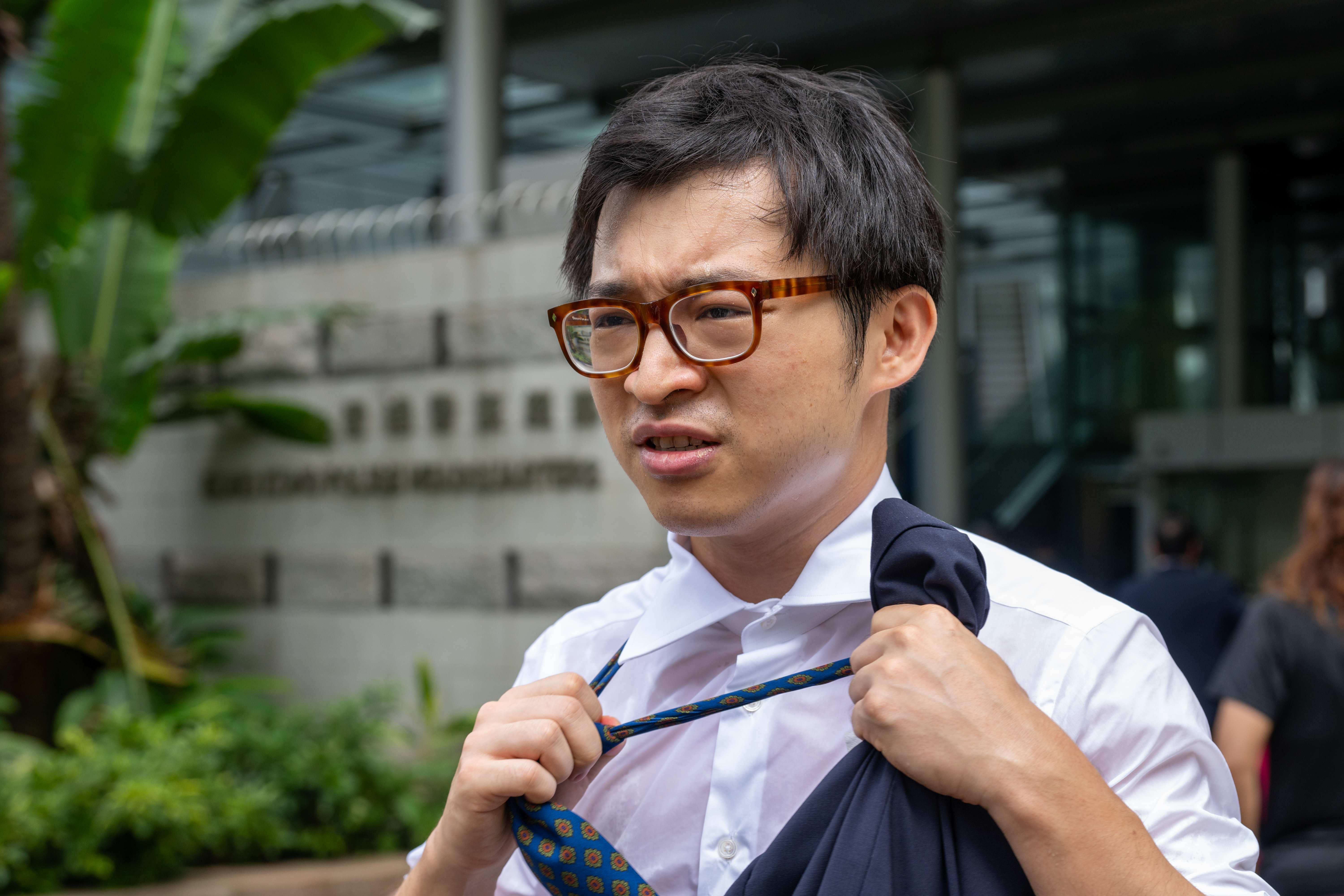 警察總部 林作與律師到警察總部提供有用資訊 林作