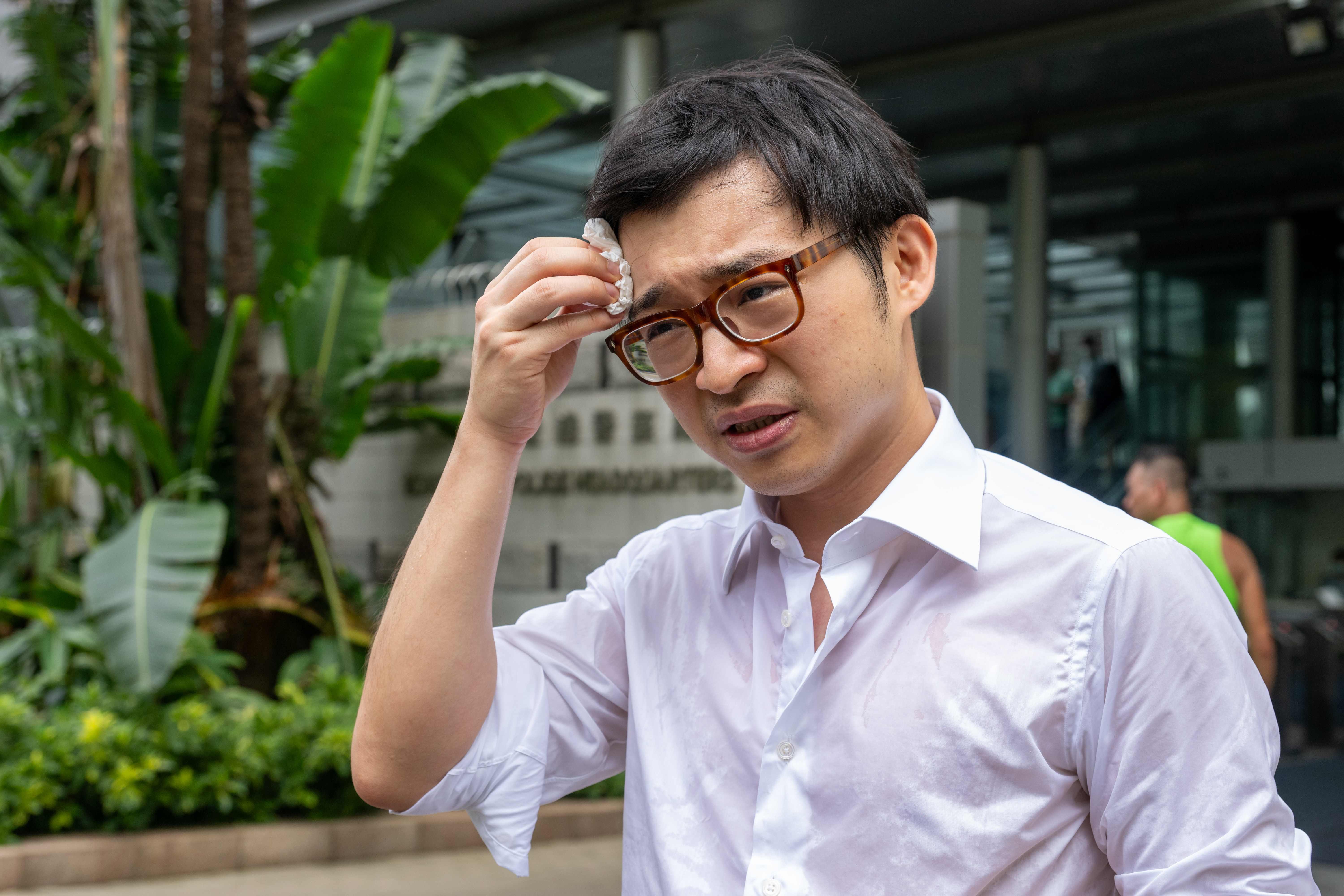 警察總部 林作與律師到警察總部提供有用資訊 林作