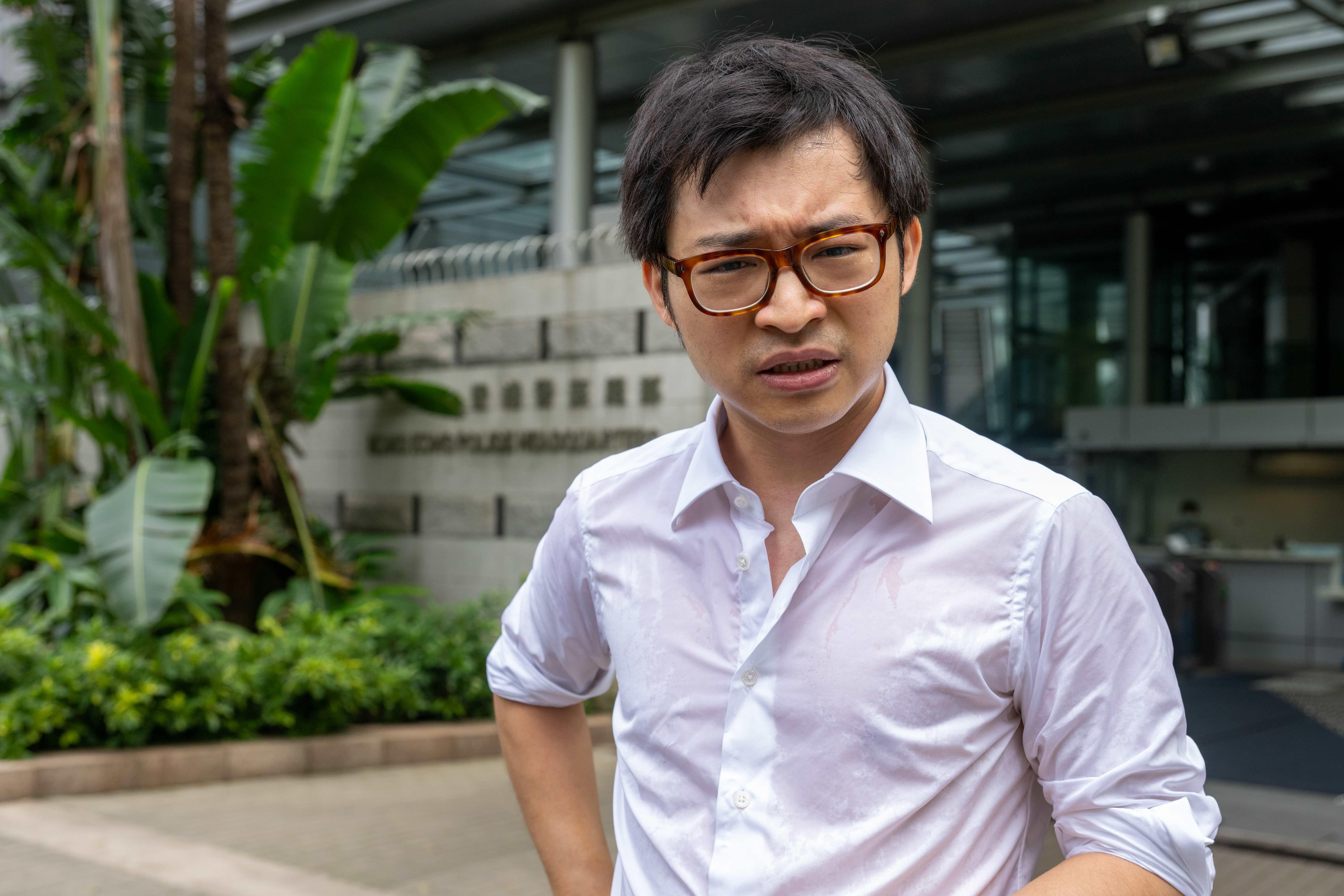 警察總部 林作與律師到警察總部提供有用資訊 林作