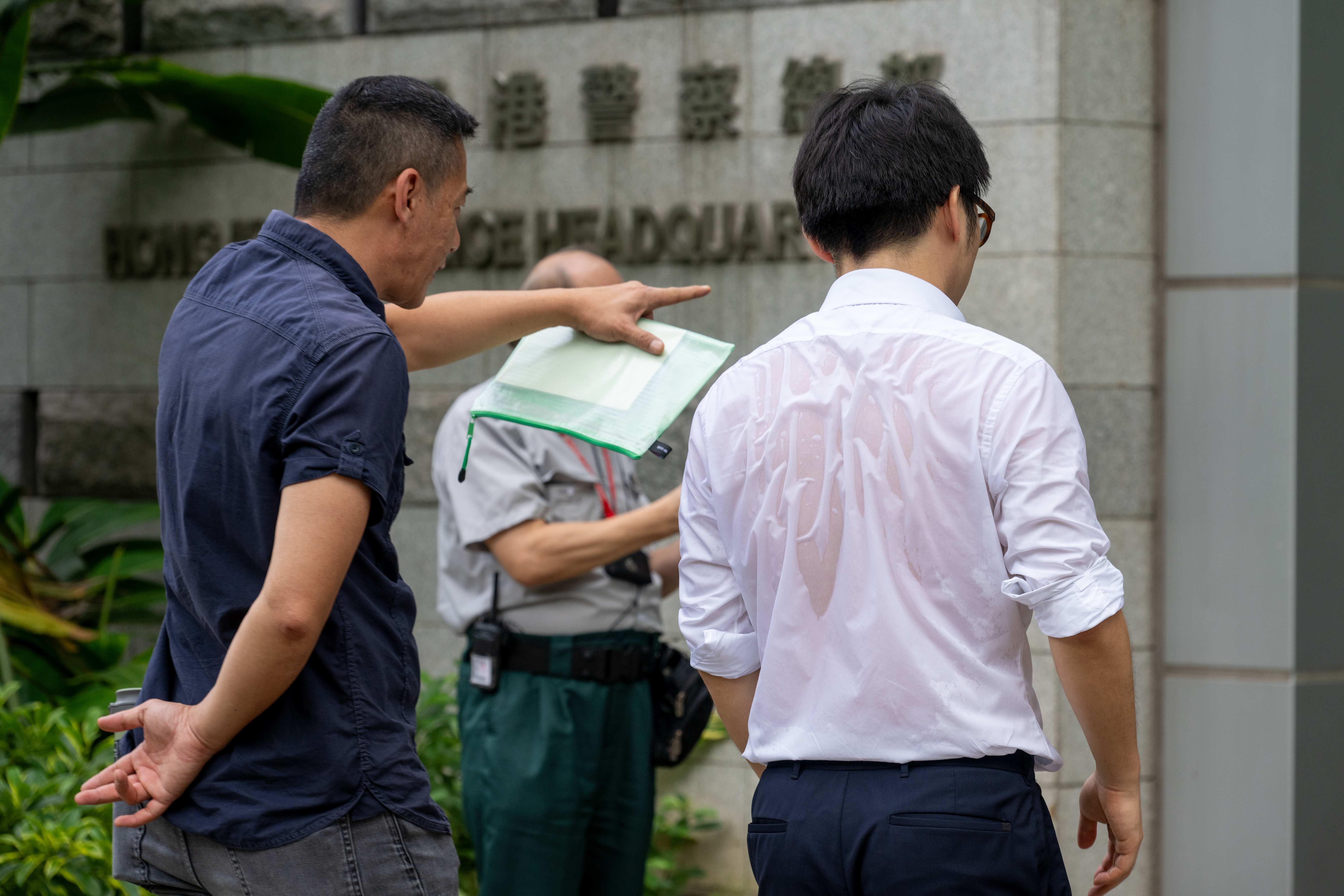 警察總部 林作與律師到警察總部提供有用資訊 林作