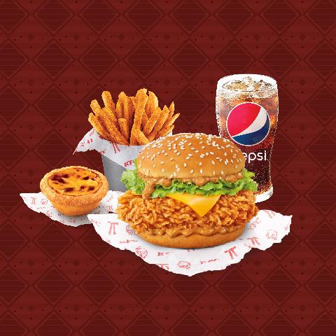 花生醬巴辣雞腿包套餐