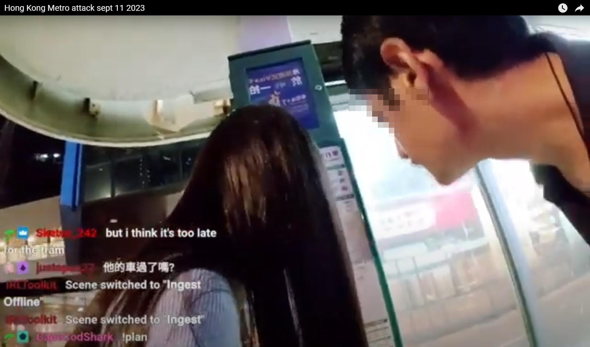 南韓女直播主中環疑被胸襲 涉案印度裔男子獲保釋不得離港(網上影片截圖)