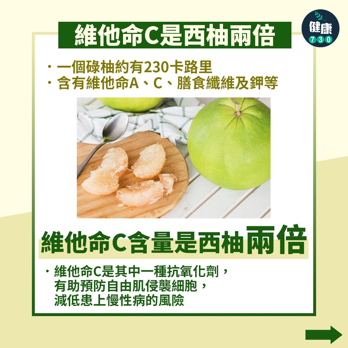 中秋節應節食物|碌柚/沙田柚好處及營養(am730製圖)