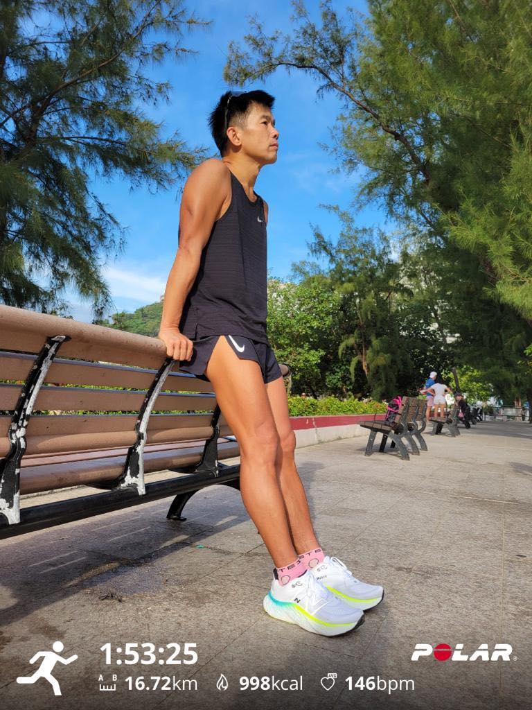林海峰是長跑好手,不時分享跑步近況到IG。(林海峰IG)