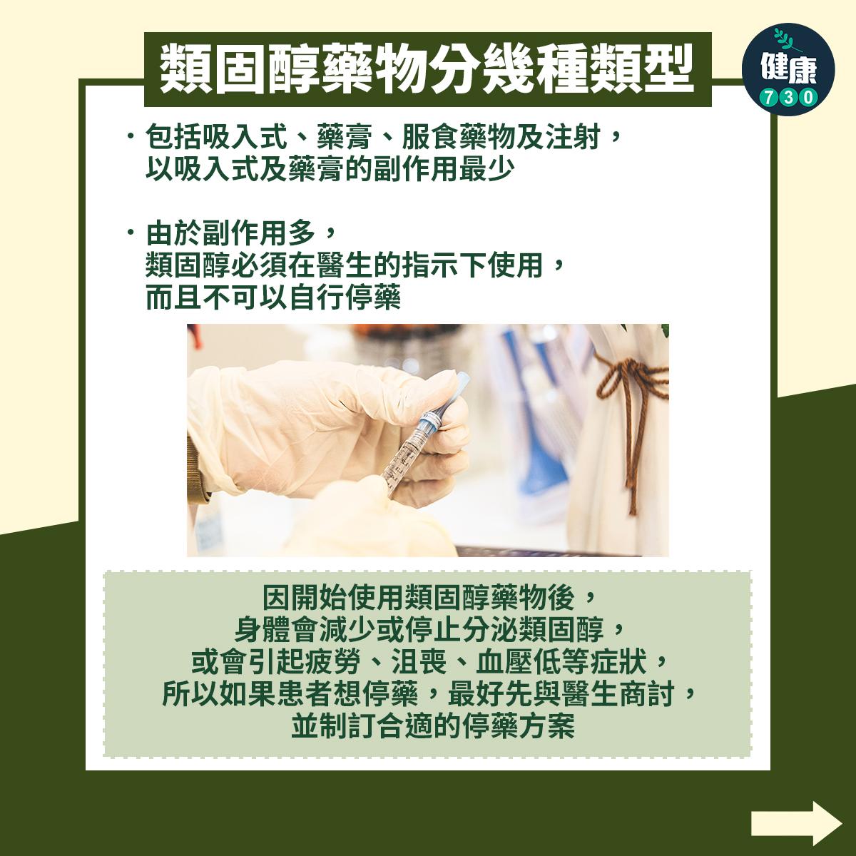 濕疹治療|類固醇常見副作用(am730製圖)