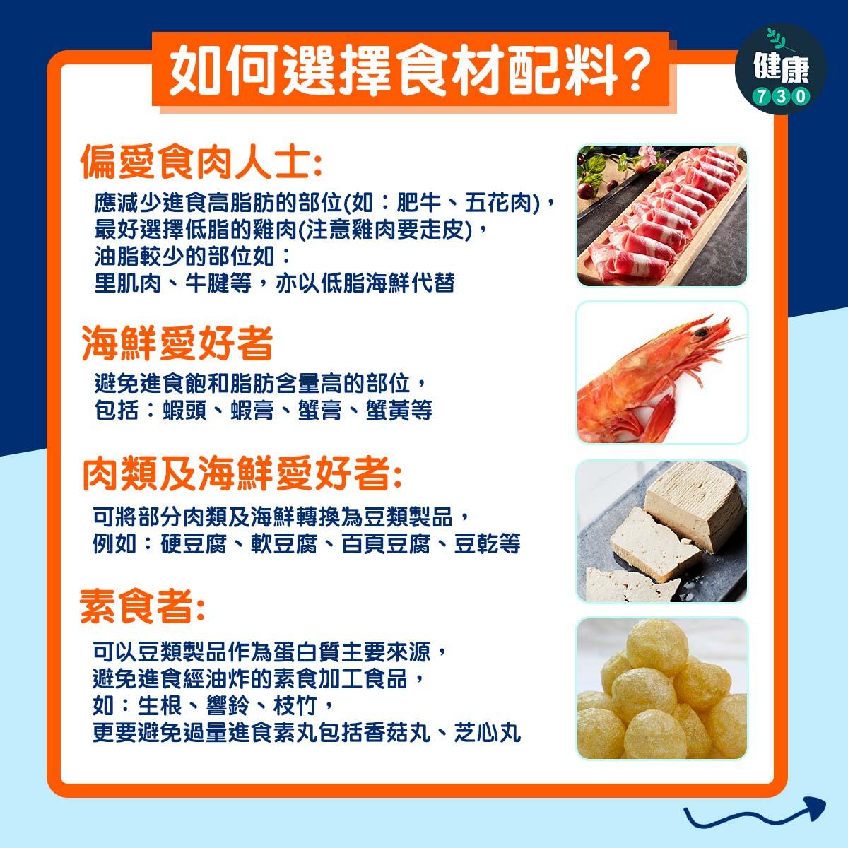 打邊爐如何選擇食物和飲品先健康?(am730製圖)