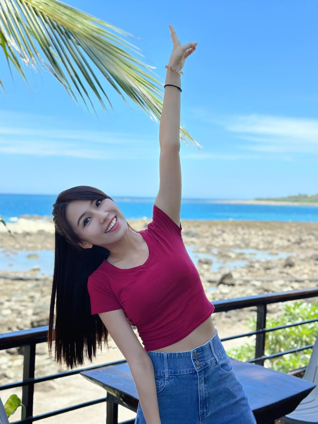 中信兄弟啦啦隊成員Peggy黃沛祺又稱玩美女孩。(Peggy黃沛祺 IG)