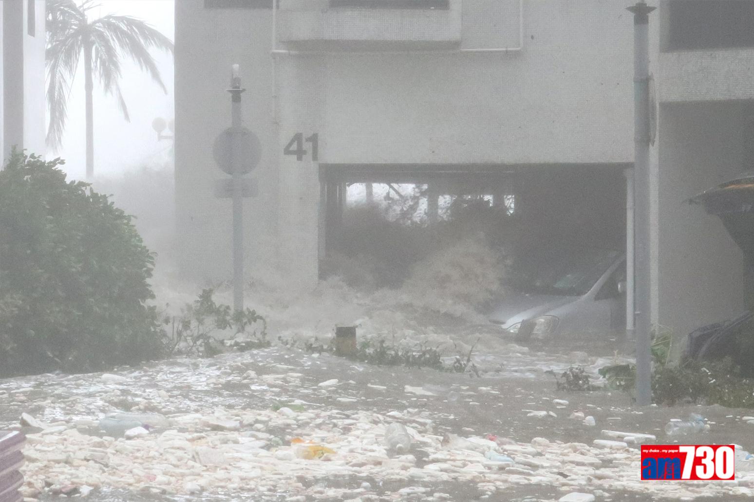 山竹颱風|杏花邨水浸成重災區(資料圖片)