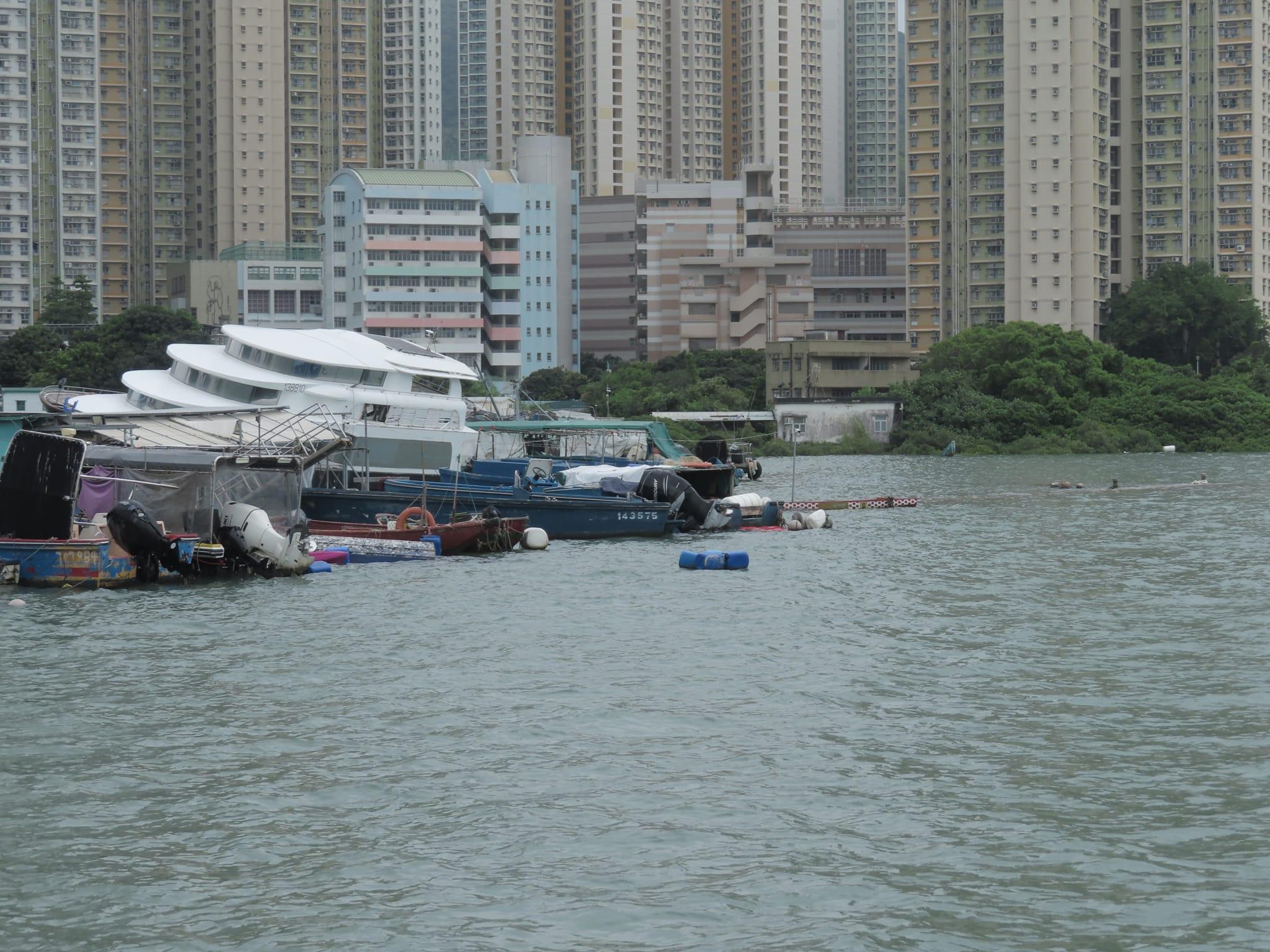 颱風蘇拉︱東涌馬灣涌村水浸貼近民居(fb「香港突發事故報料區」圖片)