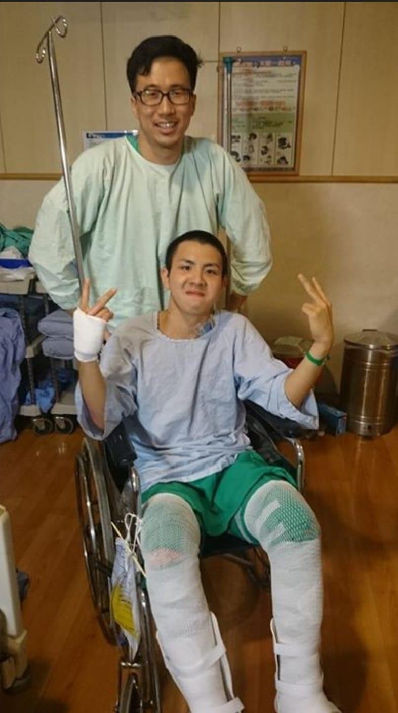 王醫生分享當時治療江天豪的照片(王樹偉fb)