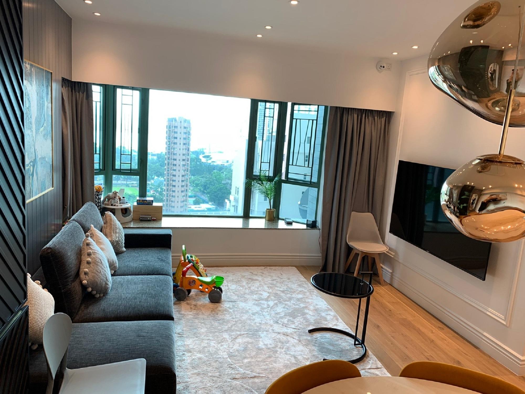 客廳以園景為主,景觀不俗。