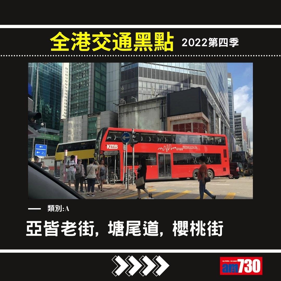 交通黑點|2022第4季(資料來源運輸署,am730製圖)