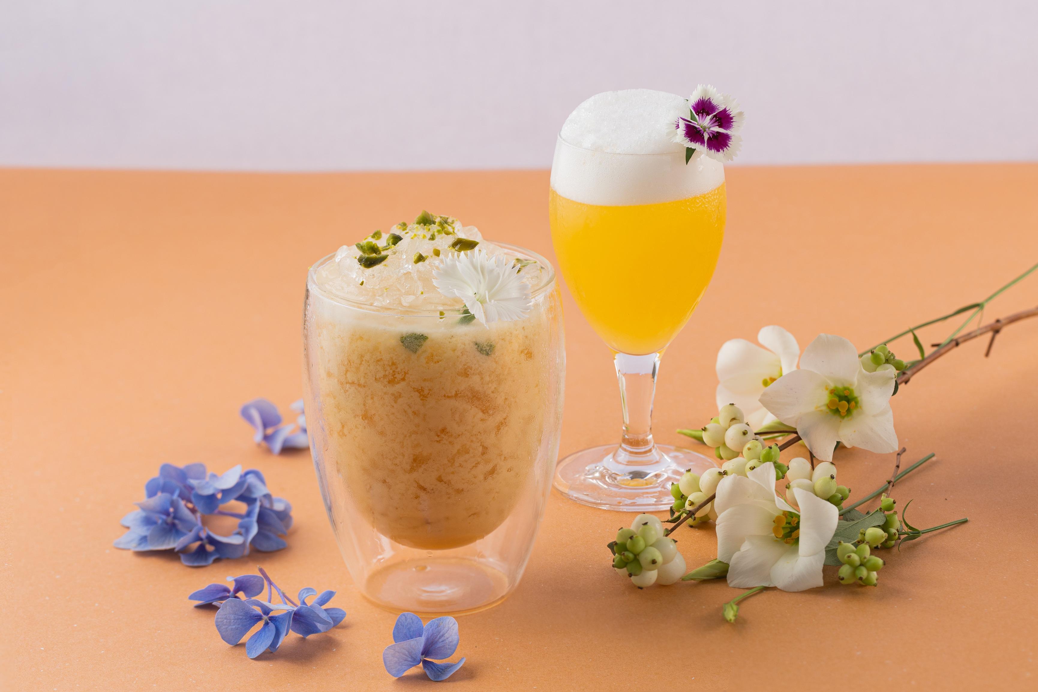 另加每杯$38享用貓在花園裡 ( 橙汁、椰奶、小豆蔻及濃縮伯爵茶)或秋花(橙汁、南薑、青檸、羅勒、奶油泡沫)