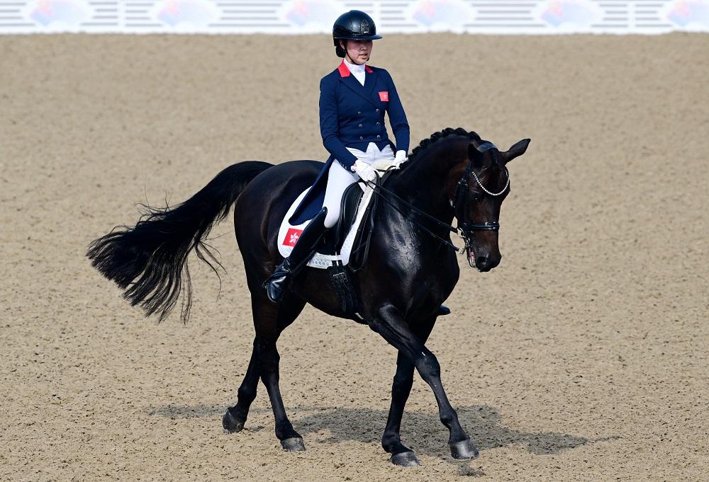 香港馬術代表陳萃彥。(新華社)