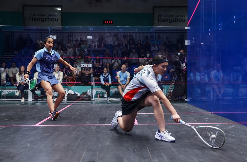 香港壁球代表何子樂。(新華社)